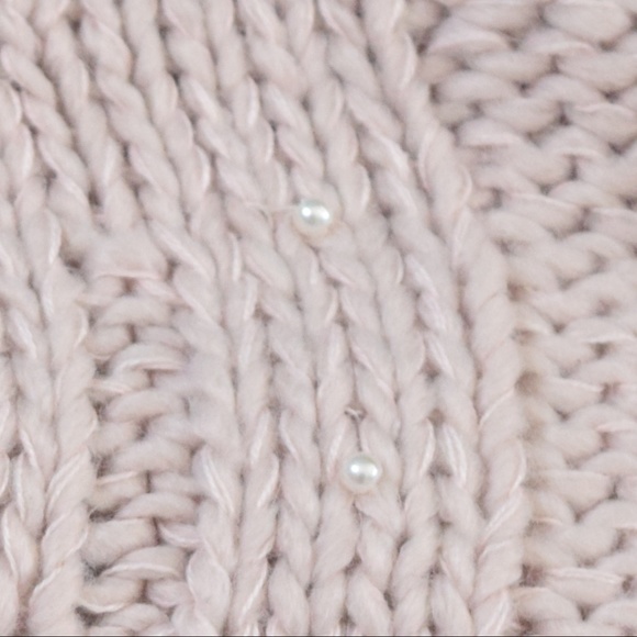 Marled by Reunited Chunky Knit Blush and Pearl Sweater - Picture 7 of 8